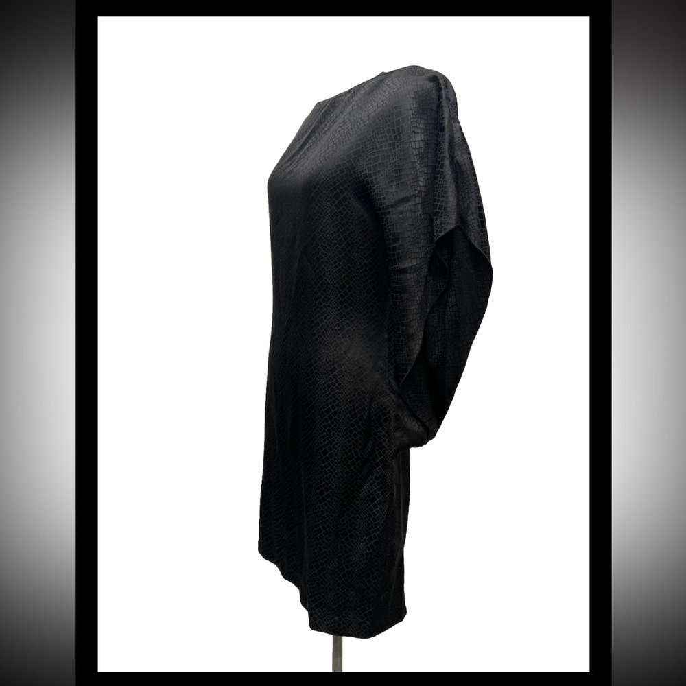 Balenciaga Black Silk Mini Dress Size 38 - Picture 3 of 9